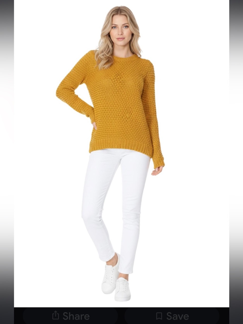 Talbots Mustard Cotton /Cashmere Sweater